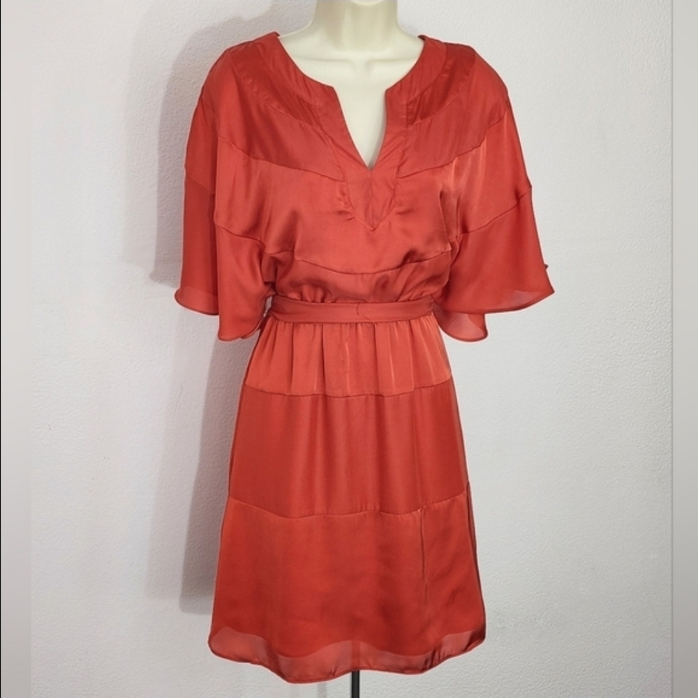 Vince Camuto Dress Dolman Sleeve Rust Size 2 - Picture 3 of 12